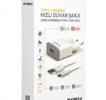 Syrox 2.0A TYPE-C Usb Şarj Cihazı Hızlı Q22