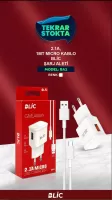 BLİC BA1 Şarj Aleti Micro USB Kablolu Set 2.1A