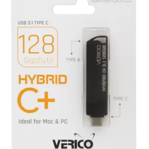 فلاشة ڤريكو  مخرج تايب سي 128 جيغا USB 3.1 TYPE C HYBRID C PLUS