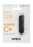 فلاشة ڤريكو  مخرج تايب سي 128 جيغا USB 3.1 TYPE C HYBRID C PLUS