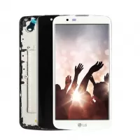 شاشة مع الإطار أبيض إلجي LG K10 K430 Sim2