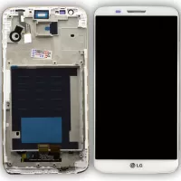 شاشة مع الإطار أبيض إلجي LG G2 D800