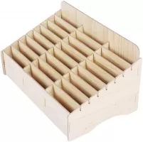 صندوق خشبي لتنظيم عدة أمور منها (هواتف-شاشات...) 24 درج