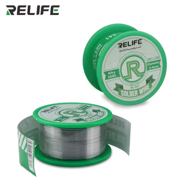 سلك لحام قصدير ريلايف RELIFE RL-440  (0.4 مم - 40 غرام)