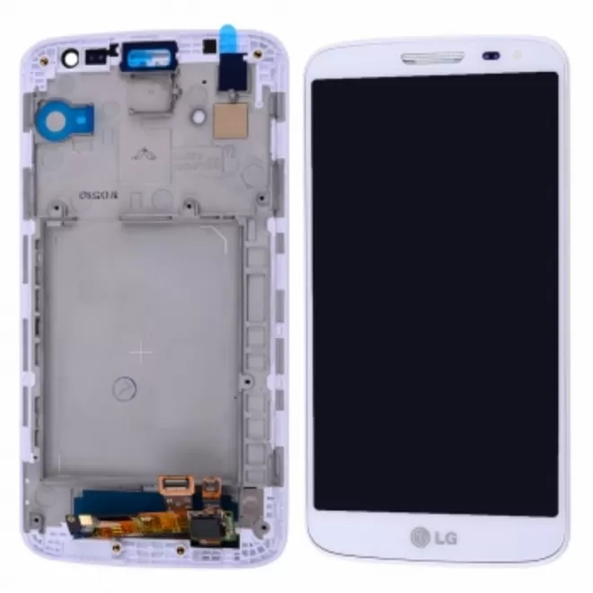 شاشة مع الإطار أبيض إلجي LG G2 Mini D618