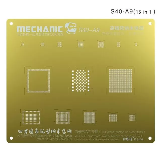 قالب ثلاثية الأبعاد لترميم الايسيات لايفون S40-A9 MECHANIC 3D Groove For iPhone 6S/6SP